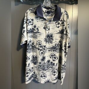 Vintage Big Dogs Aloha Polo/tropical island theme